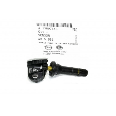 Czujnik ciśnienia w oponach TPMS Opel 13597645